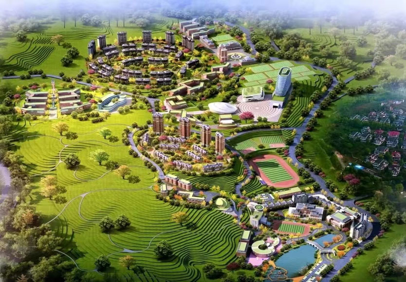 搶抓晴好天氣，郴州遠(yuǎn)恒佳教育城建設(shè)工地?zé)峄鸪? title=